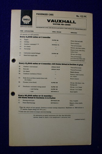Vauxhall victor 2000 shell - vauxhall, fd-2000
