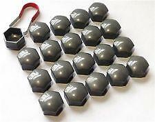 19mm grey wheel nut covers - nut,