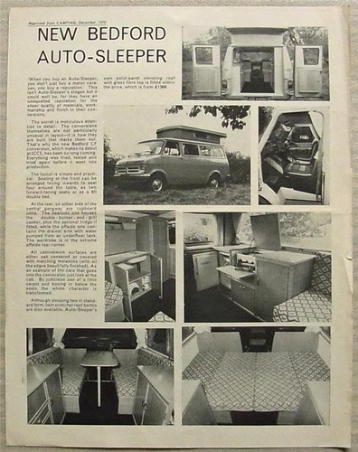 Bedford auto sleeper camping - bedford, auto-sleeper