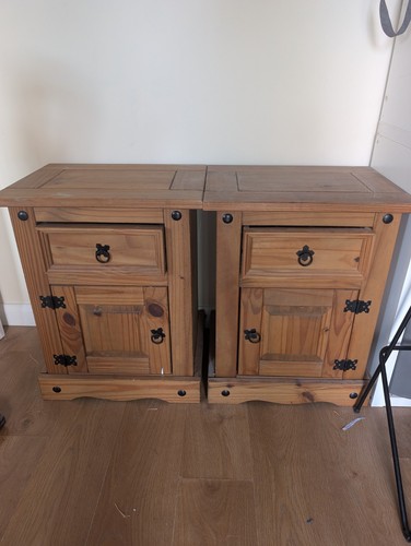 Wooden bedside tables set - wooden,