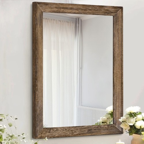 Rustic wood mirror - wood,
