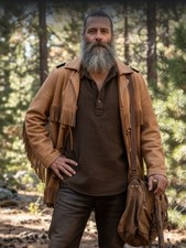 Mens Buckskin Leather Suede