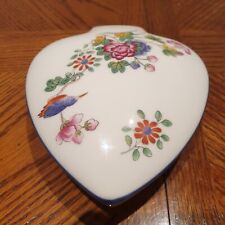 Wedgwood Cuckoo Lidded Trinket Dish Spade Shape Floral Marked S/S Bone China