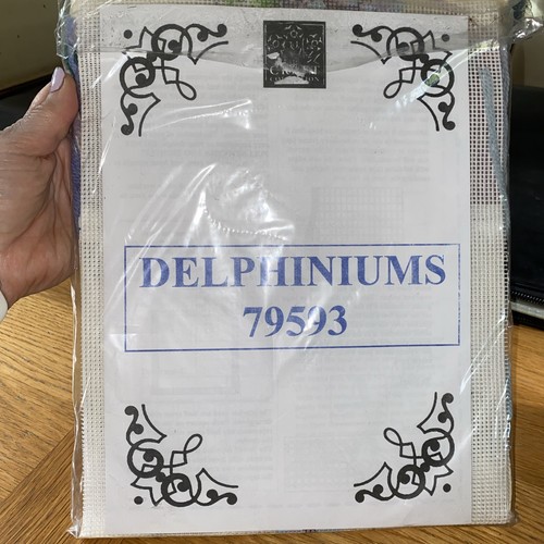 New delphiniums tapestry kit - delphiniums,