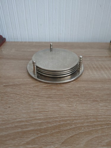 Vintage silver tone - silver, coaster
