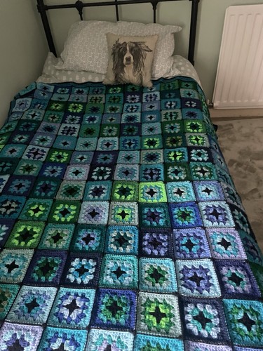 Granny square throw - granny,