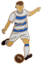 Queens Park Rangers Football Player Retro Gold Plated Pin Badge