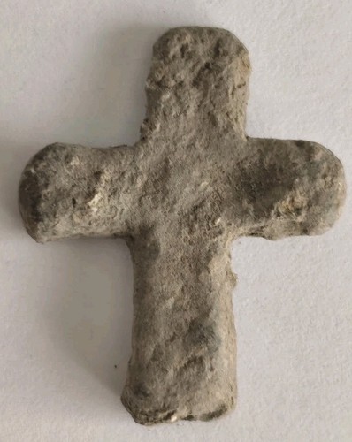 Ancient byzantine lead cross - ancient,