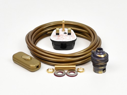 Lamp wiring kit brass - lamp,
