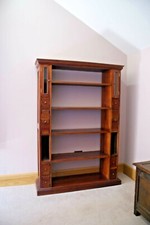 Indonesian Hardwood Bookshelf Cabinet Cupboard Bedroom Large Wenge / Mahogany