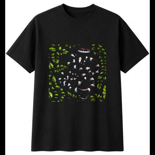 Botanical milk snake glowing - botanical,