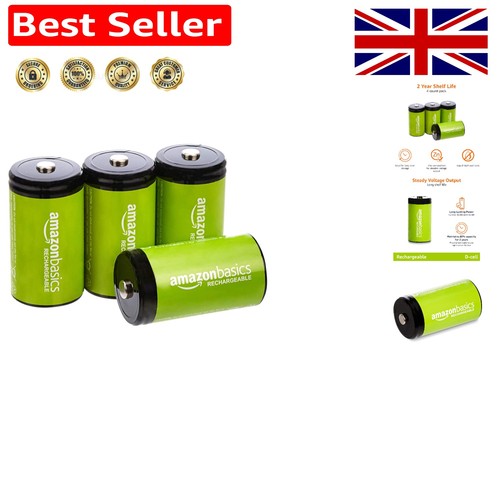 Pack rechargeable d cell - 4-pack,,