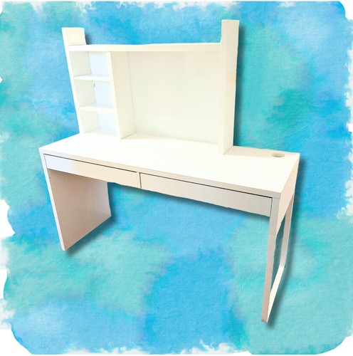 Ikea white large micke desk - white,