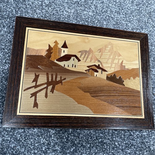 Vintage wooden marquetry - wooden,