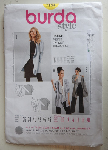 Burda 7184 sewing pattern