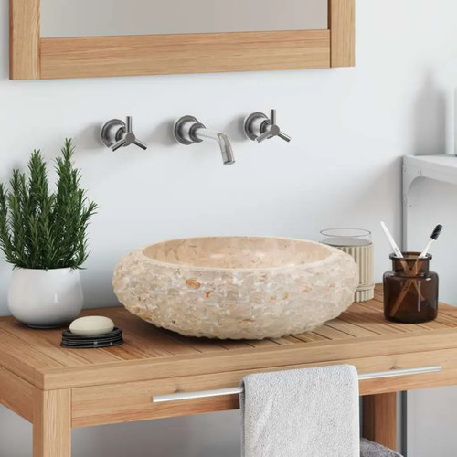 Walplus marble sink - walplus, cream