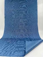 Blue Silk Moire Fabric By The