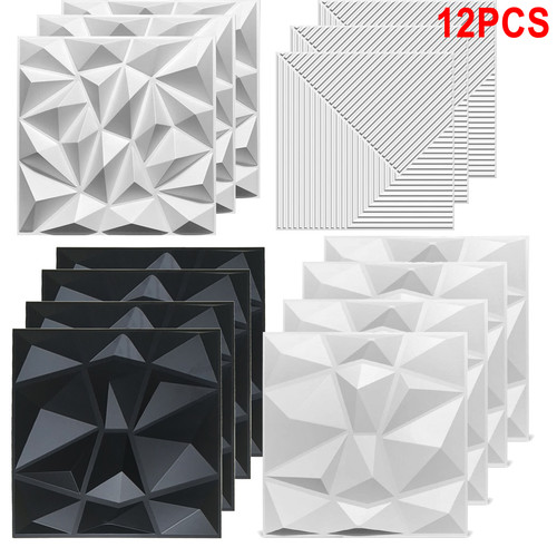 12x wall panels covering - 3d,