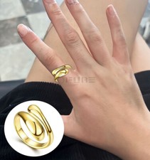 925 Sterling Silver Plated Adjustable Statement Rings Ladies Gift Ring Jewellery