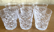 Set of 6 x Vintage STUART CRYSTAL  Whisky Glass Tumblers  3.5" High