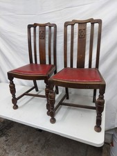 Pair of Vintage Oak Dining