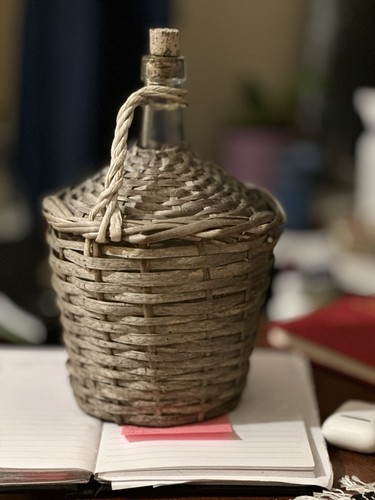 Vintage wicket wrapped - wrapped, glass