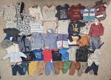 Baby Boy 0-3 Months Clothes Bundle Trousers Vests Tops Sleepsuit Next 70 items