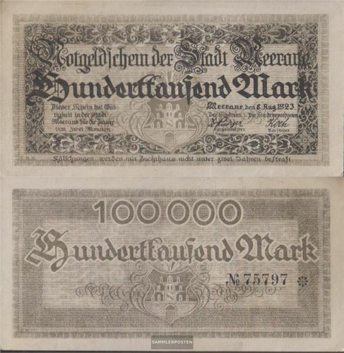 Meerane inflationsgeld city - meerane,