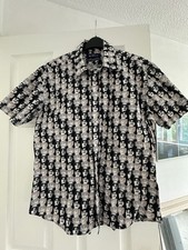 Ben Sherman the Beatles Print Pattern Men's Casual Shirt Mod XXL 2004 Retro