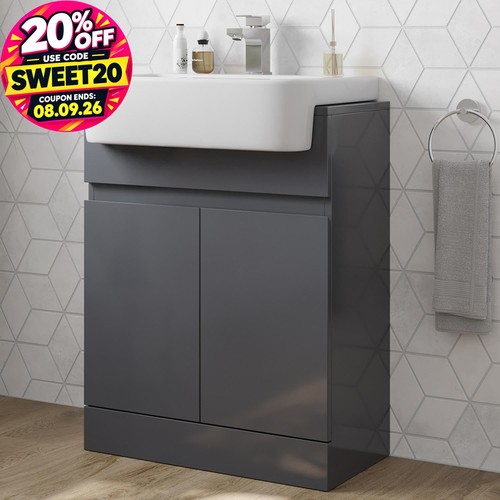 Freestanding vanity unit with - unit,