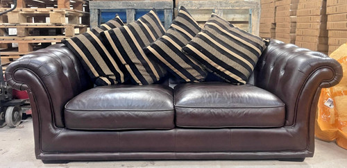 Chesterfield brown leather - brown,