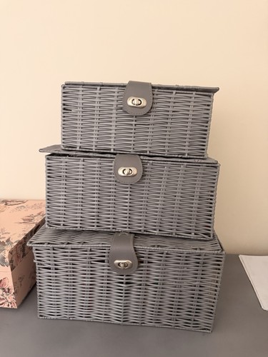 Set storage resin wicker - storage,