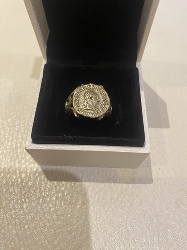 Copy gold coin ring - coin,
