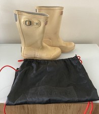 Hunter Kids Wellies Wellington Boots With Bag - UK Size 12