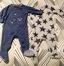 Baby Boys Sleepsuits 3-6 Months