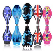 New Curvaso Street Surfing Waveboard Light Up LED Wheels Skateboard Caster Board