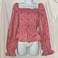 Dizzy Lizzy Ruched Blouse NWT