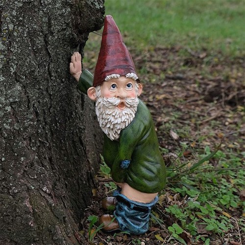 Naughty garden gnome for lawn - gnome,