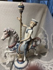 Vintage Lladro Boy On Carousel
