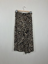 Zara Midi Skirt Size Small S Brown Beige Animal Leopard Print Party Occasion