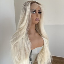 Women Platinum Blonde Long