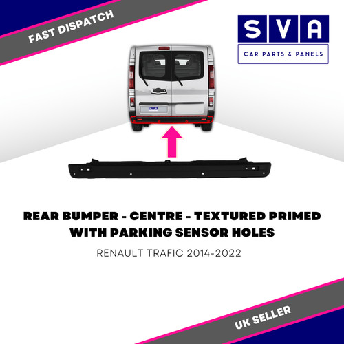 Rear bumper centre primed - centre, with