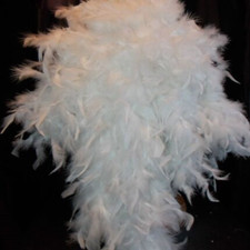 Performer Dancer Feathers Short Showgirl Bustle White Rainbow Pink Blue Yellow 