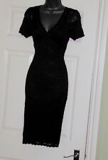 Stretchy black vintage lace