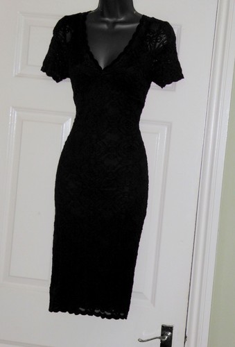 Stretchy black vintage - , lace