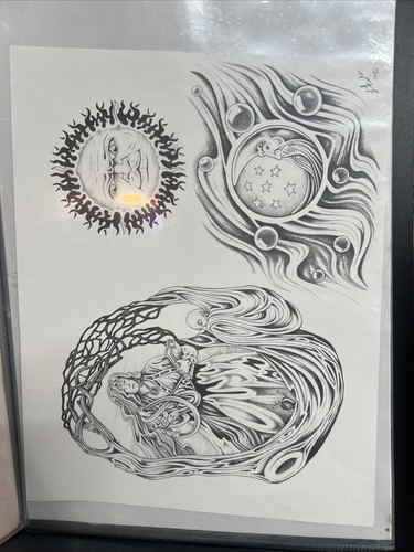 Vintage tattoo flash sheet - flash,