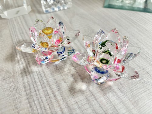 Small crystal lotus flower - 2x,