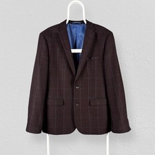 Easy Wool Burgundy Windowpane