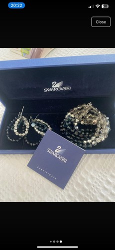 Swarovski braclet and earring - and,