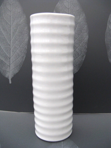 Tall white ceramic cylinder - tall,